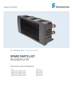 silencio 2 hv 备件清单